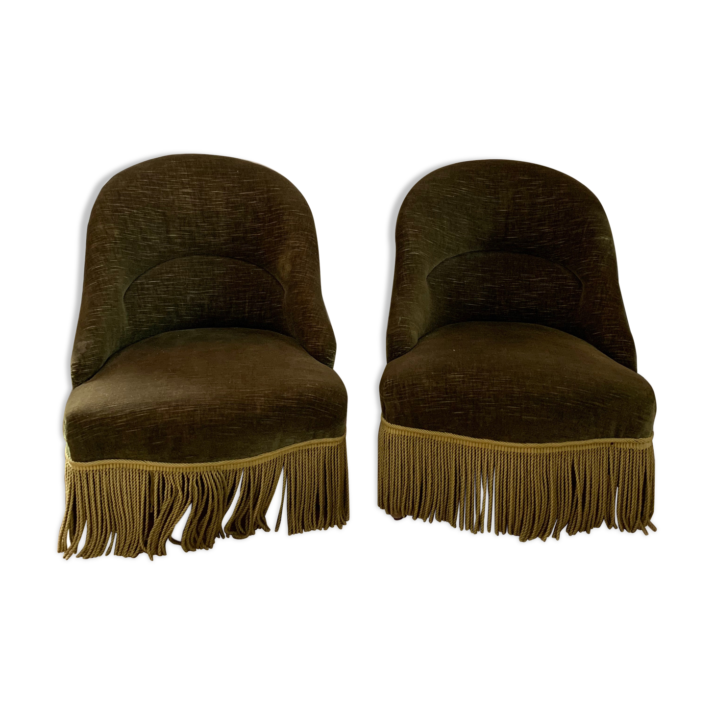 Pair of toad armchairs