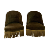 Pair of toad armchairs