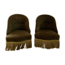 Paire de fauteuils crapaud