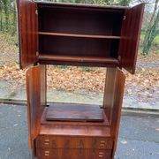 Scandinavian teak wardrobe, circa 1950, 91x65x183cm