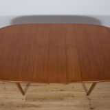 Table à manger extensible en teck ovale du milieu du siècle de McIntosh, années 1960