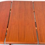 Danish Round Extendable Dining Table in Teak, 1970s