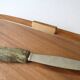 Teak and glass cheese platter, Scandinavian, 60s