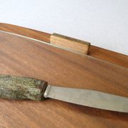 Plateau en teck et verre, scandinave, années 60