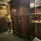 Louis XV period wardrobe in solid walnut