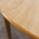 Danish ensemble transformable table 114 cm / 154 + 4 modernist chairs from the 1970s.