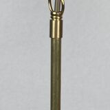 Pencil split reed, rattan, bamboo & brass pendant lamp, italy, 1970s