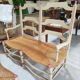 Radassier bench and its footrest - Provençal