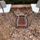 Formica table set with extensions + 4 Plastilux chairs