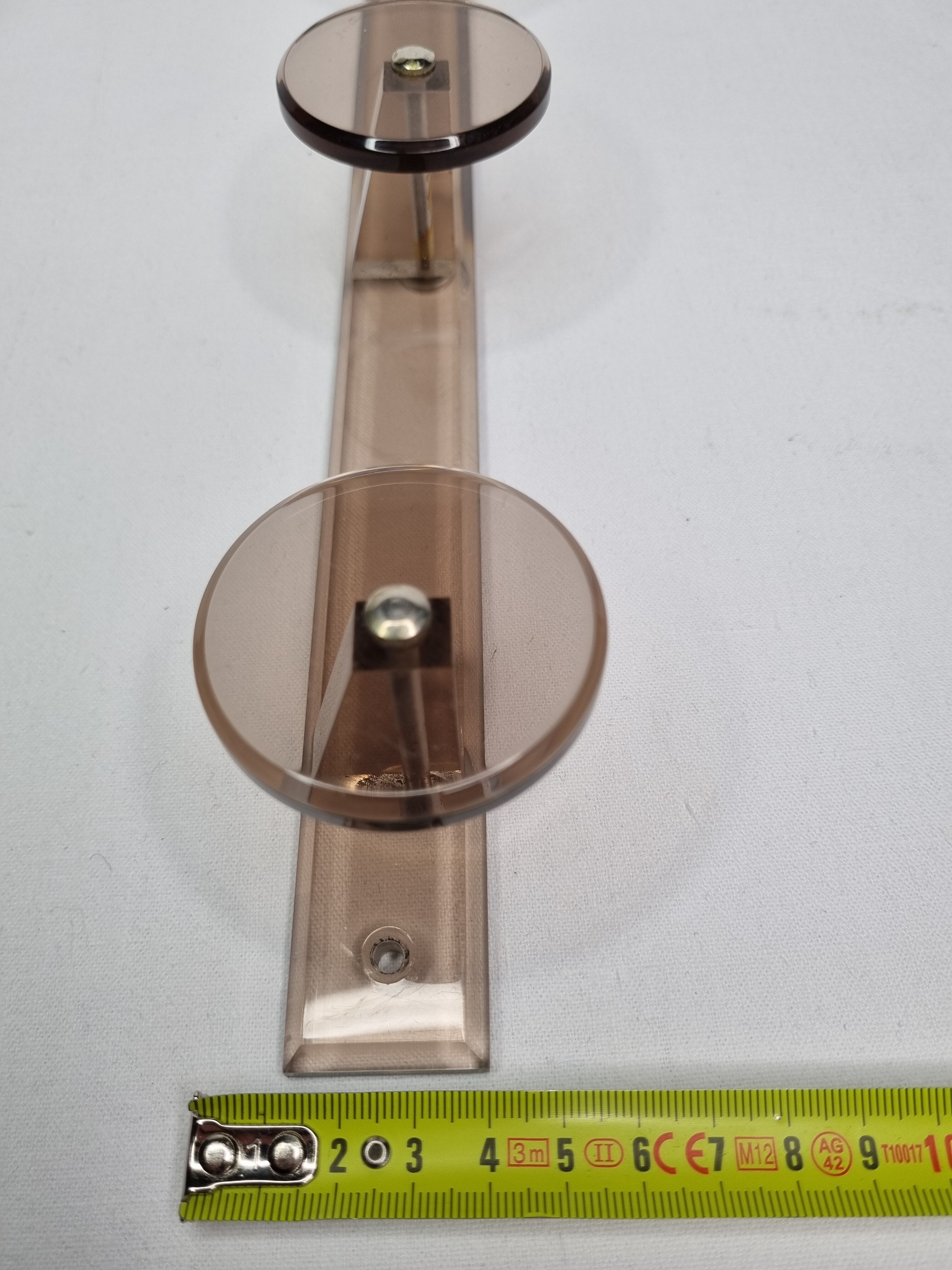 Vintage smoked plexiglass coat rack from the 70