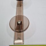 Vintage smoked plexiglass coat rack from the 70