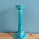 Niderviller emerald green column candle holder