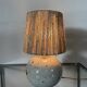 Vintage ball lamp in sandstone and rope lampshade