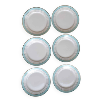 Set of 6 KG Lunéville dessert plates Régence model