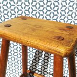 Wood-polished stool