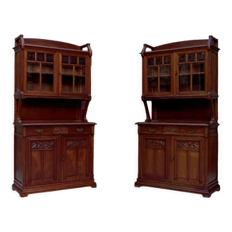 Pair of Italian Art Nouveau buffets, circa 1910