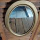 Oval mirror frame wood patinated gilded ice, 49x36 cm