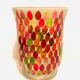 Mosaic stained glass photophore vase