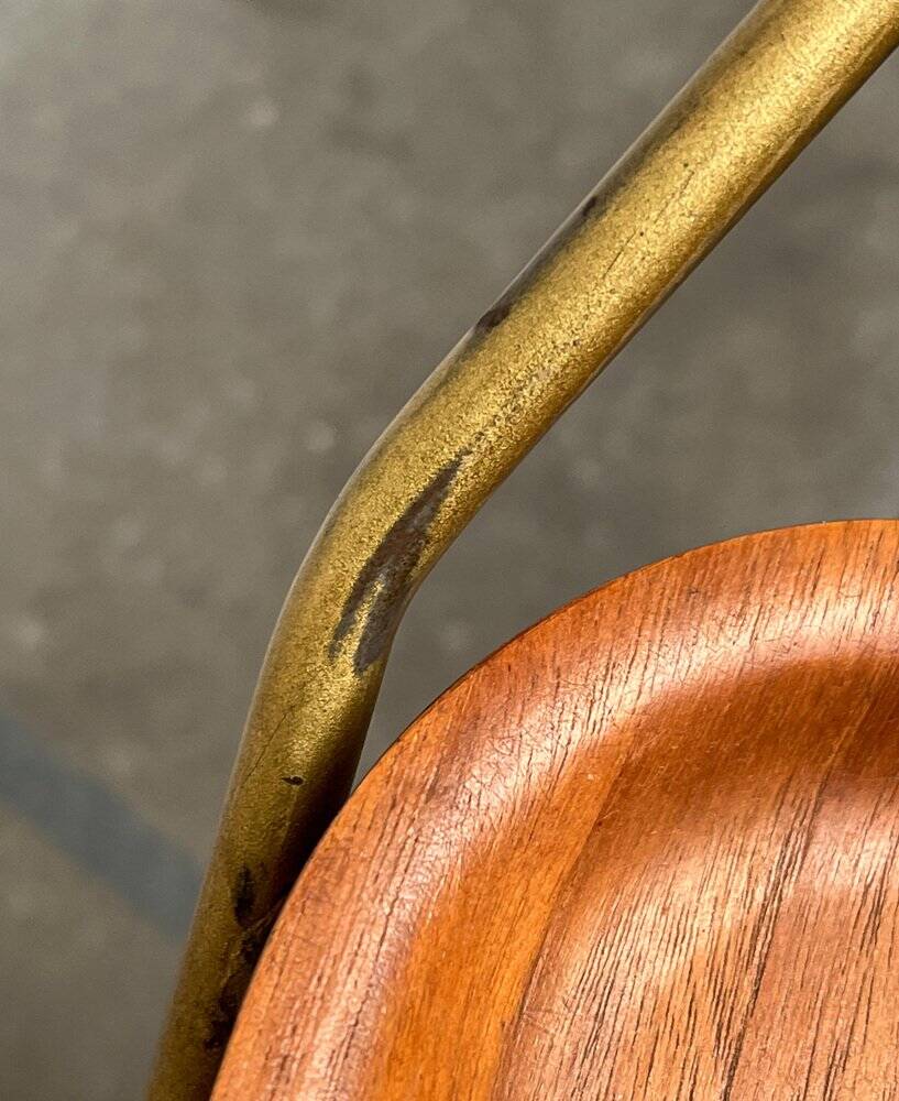 Mid-Century Teak and Metal Folding Bar by Silva Denmark, 1960s