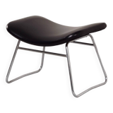 Vintage footstool by rudolf wolf & j.h. rohe for rohe noordwolde, 1960s | black skai