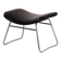 Vintage footstool by rudolf wolf & j.h. rohe for rohe noordwolde, 1960s | black skai