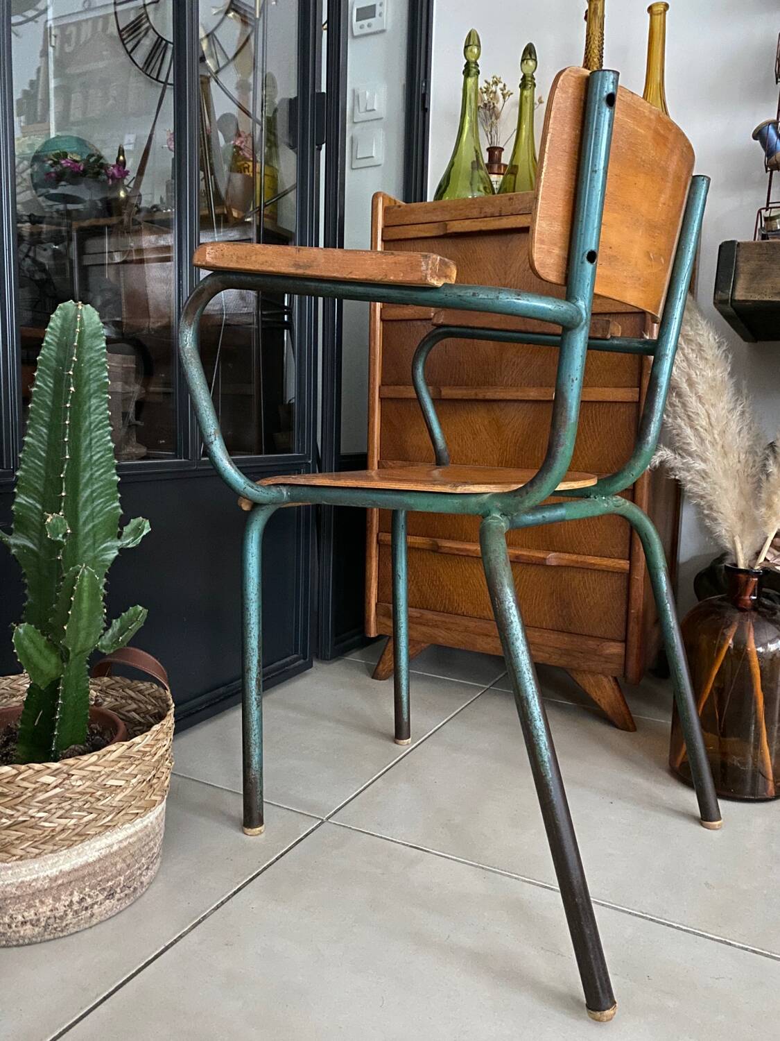 Vintage schoolmaster armchair