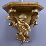 Pair of gilt wood wall consoles – late 19th century