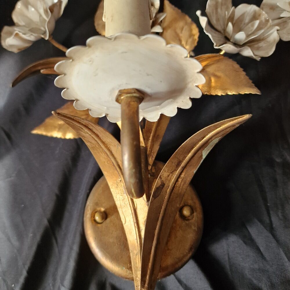 Paire d'appliques florale masca italie