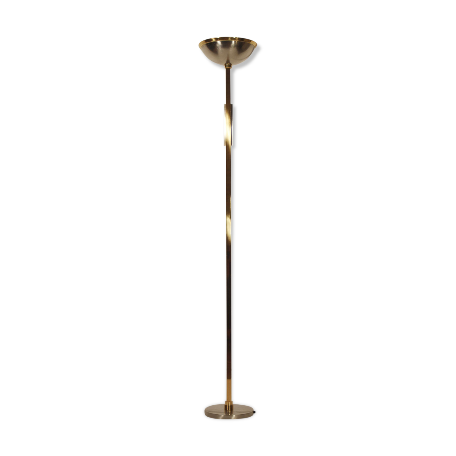 Chromium post-modernist lamppost - brass 1970s