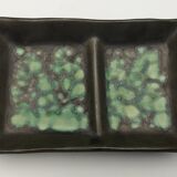Ceramic presentation dish or bowl, artistic pottery with speckled effect
