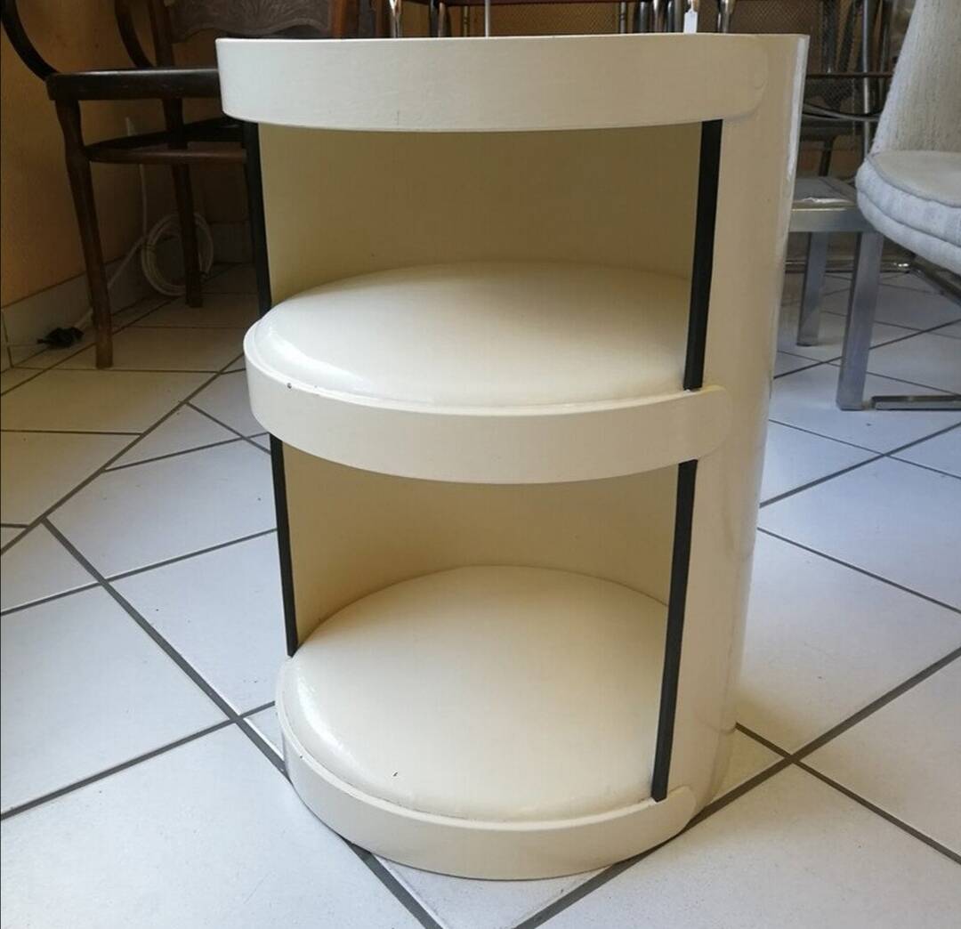 Vintage cardboard bedside table designed by Jean-Louis Avril from the 60s