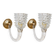 Set of 2 Art Deco Wall Light in Murano Rostrato Glass by Barovier e Toso, 1