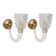 Set of 2 Art Deco Wall Light in Murano Rostrato Glass by Barovier e Toso, 1