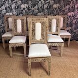 Set of 8 Louis XVI style chairs, late 19th century