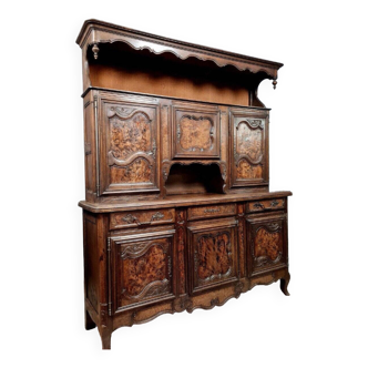 Bressan two-body sideboard in walnut and burl circa 1880