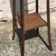 High harness in light wood, carved floral details
