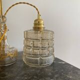 Baladeuse avec globe vintage en verre ambré