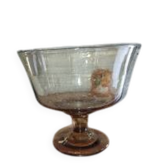 Coupe à fruits ou sangria en verre soufflé ambré – années 50/60