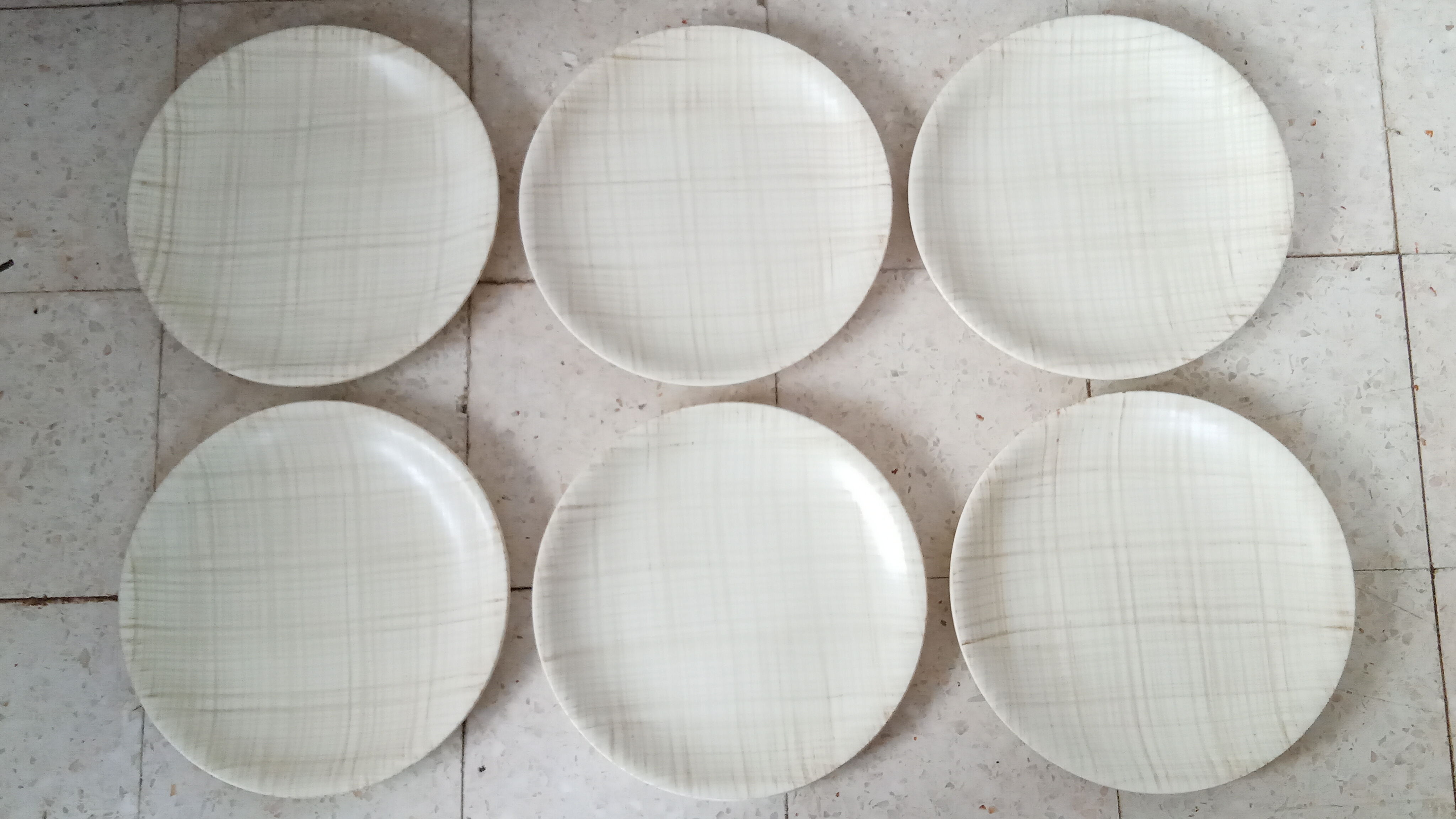 Six assiettes de Salins années 50