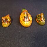 Trio of small ceramic ducks