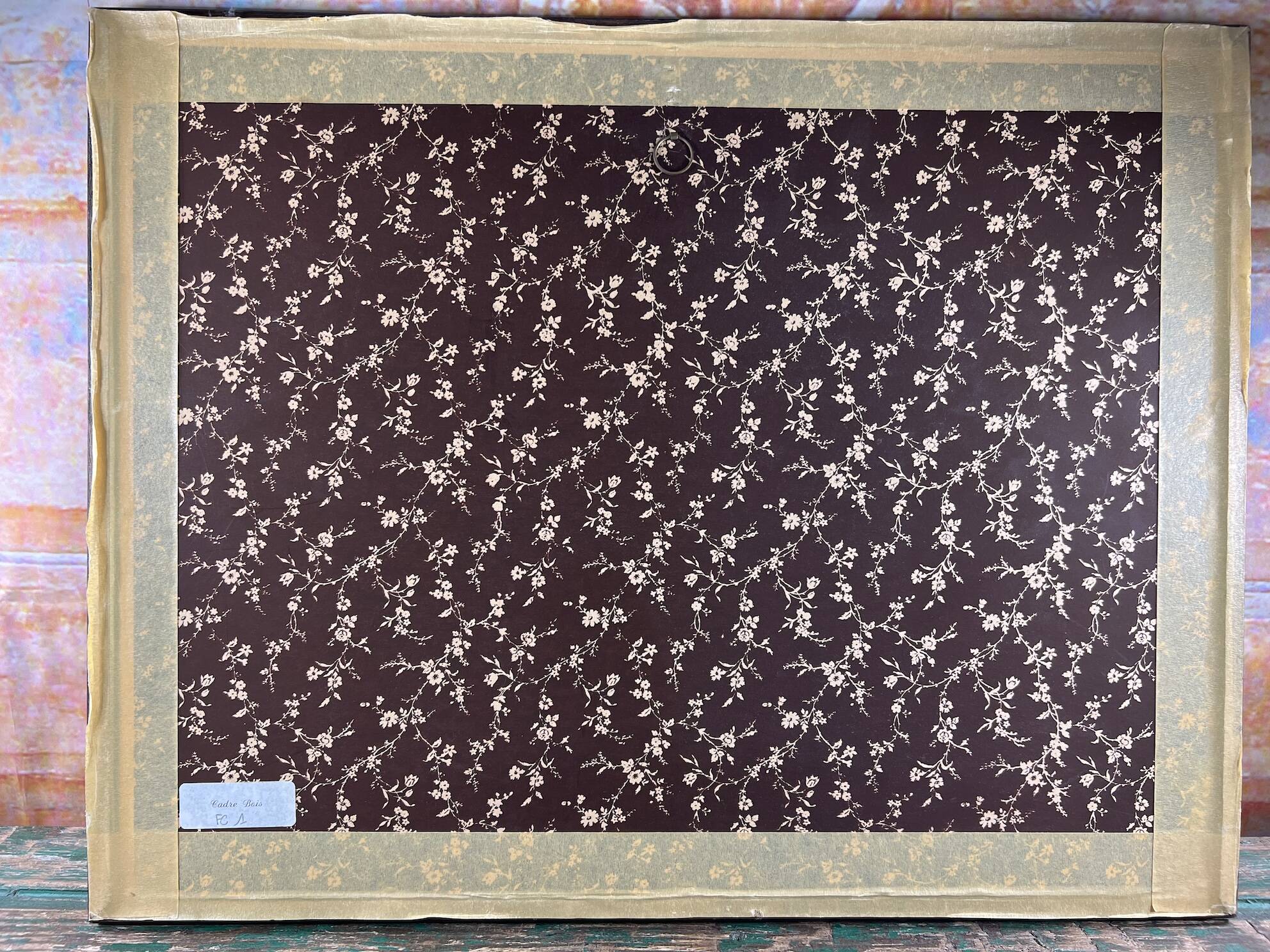 Framed flower and butterfly poster