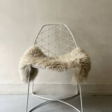 White metal bikini mesh design chair