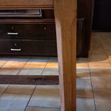 19th century farm table in solid oak