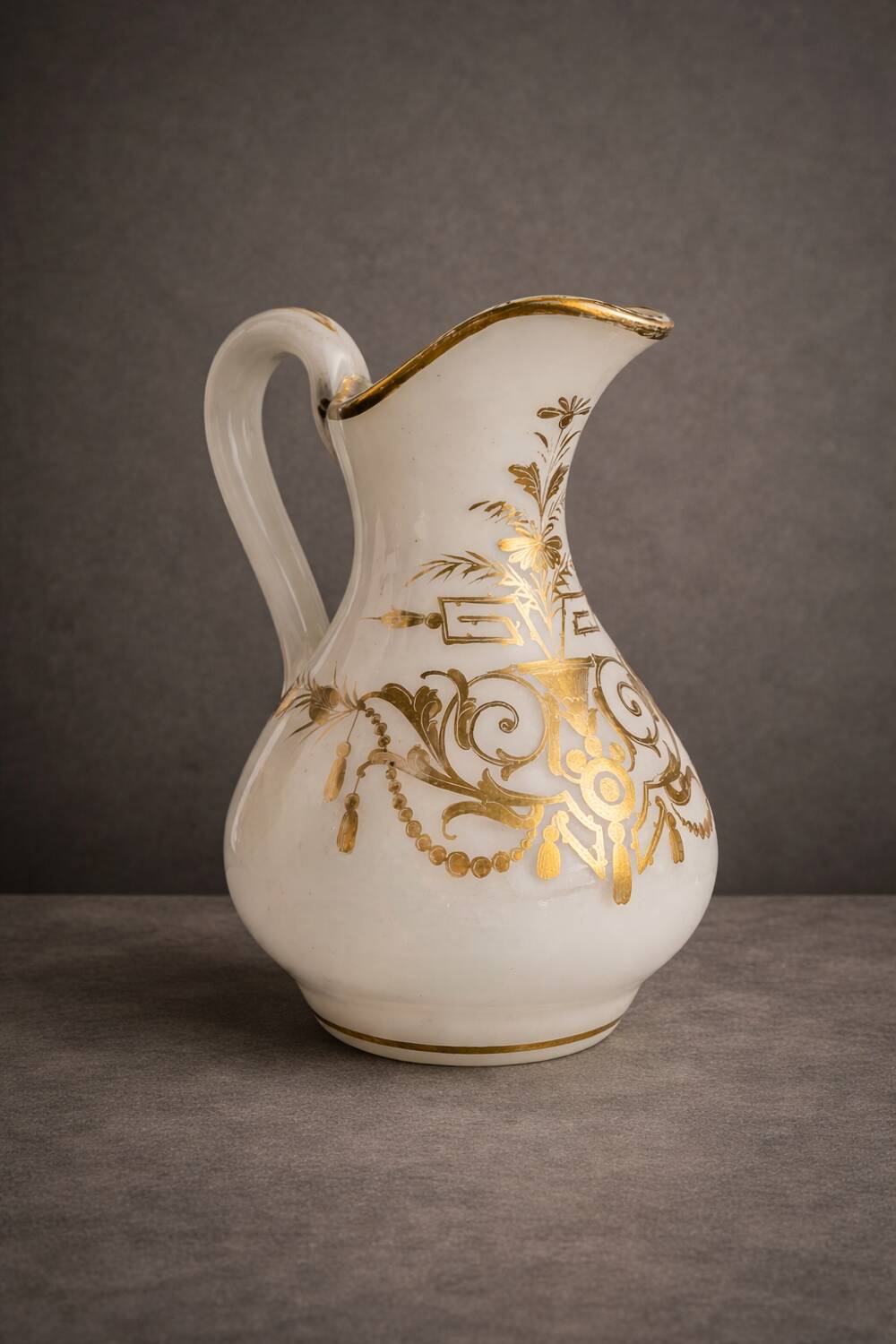 Ancien broc en opaline napoleon III