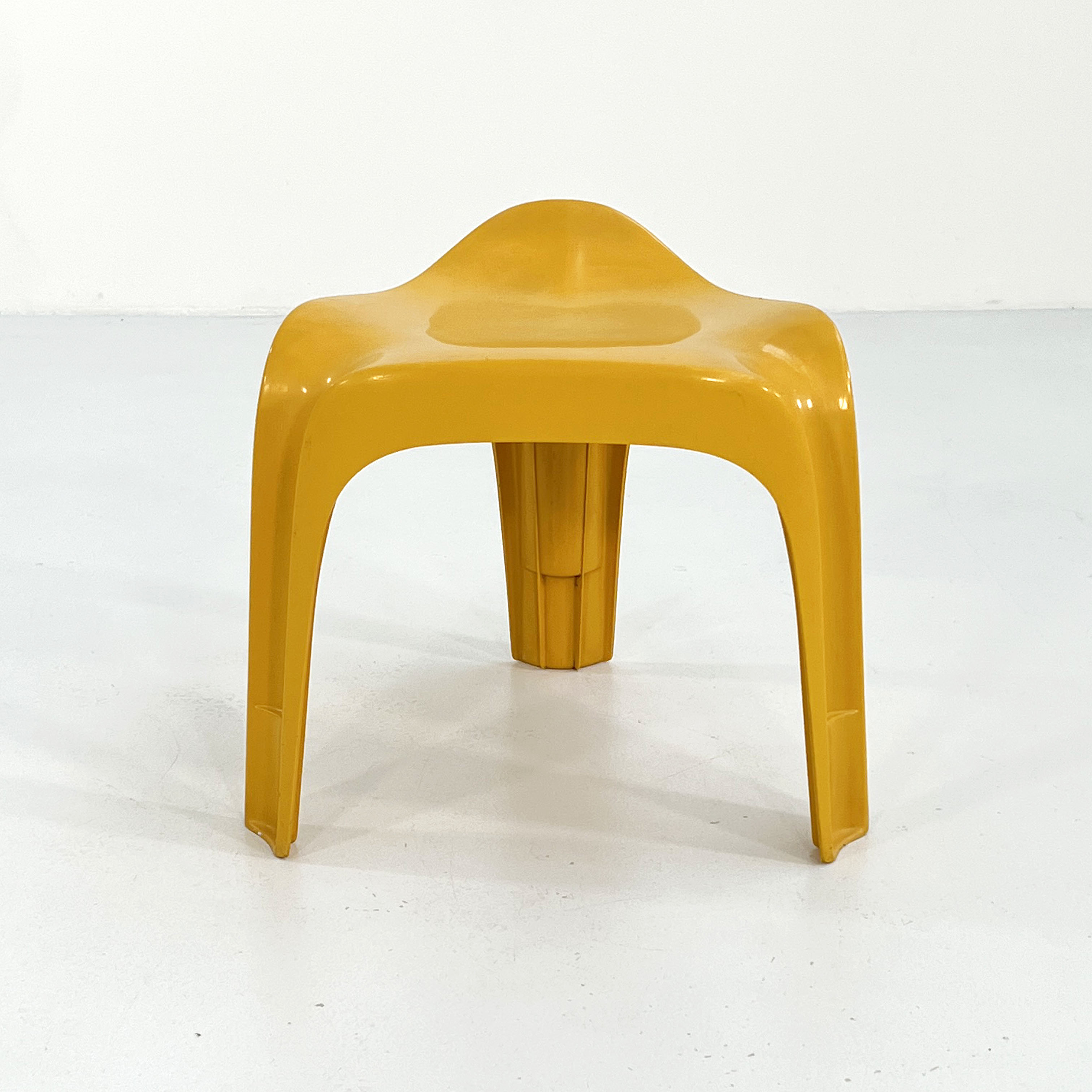 Yellow stool by Alexander Begge for Casala, 1970