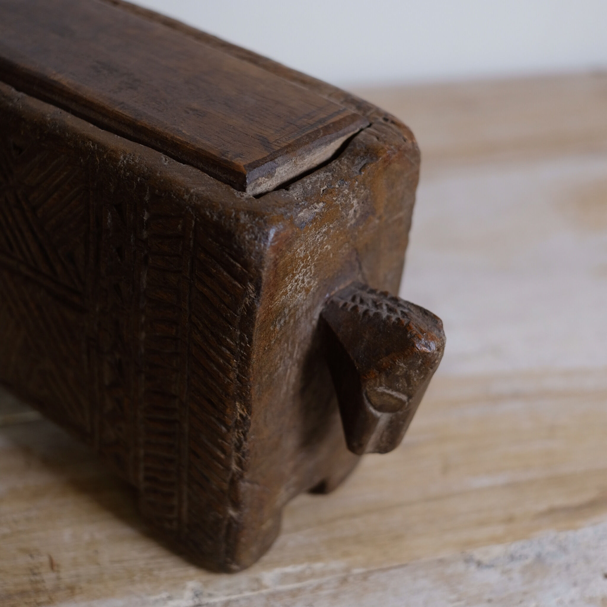 Old wooden spice box