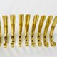9 vintage brass wall hooks by Herta Baller, Vienna, Austria, 1950s.