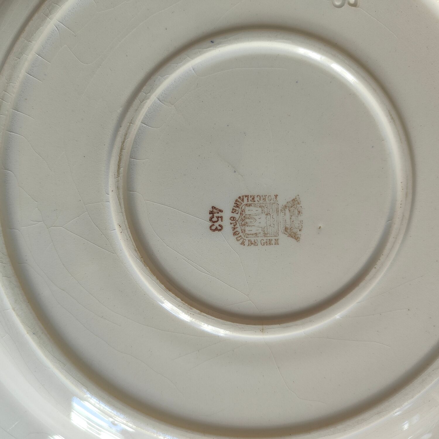 Plat rond plat porcelaine de Gien