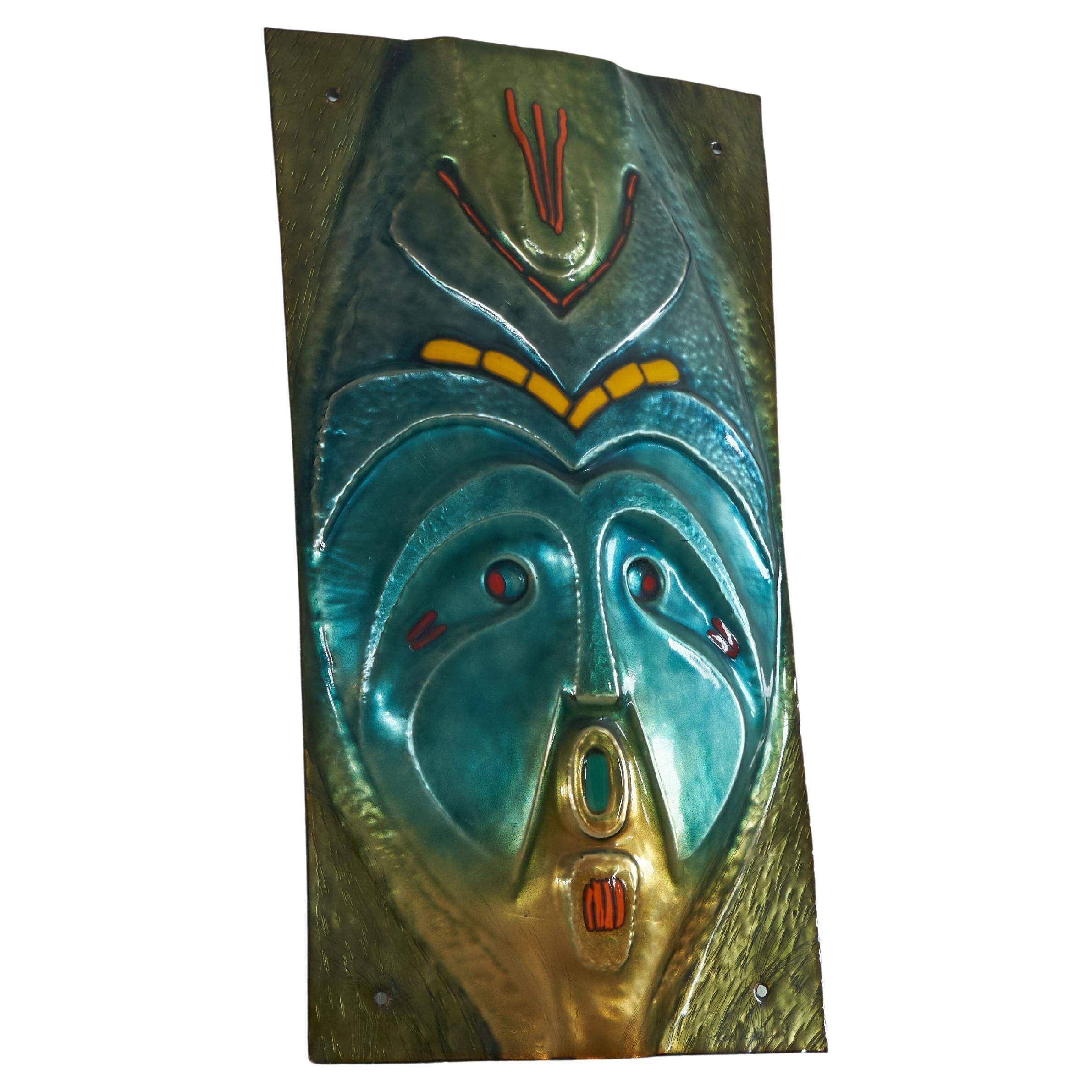 Franco Bastianelli enamelled mask for Laurana Pesaro