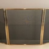 Brass and wire mesh firewall. french work. around 1970